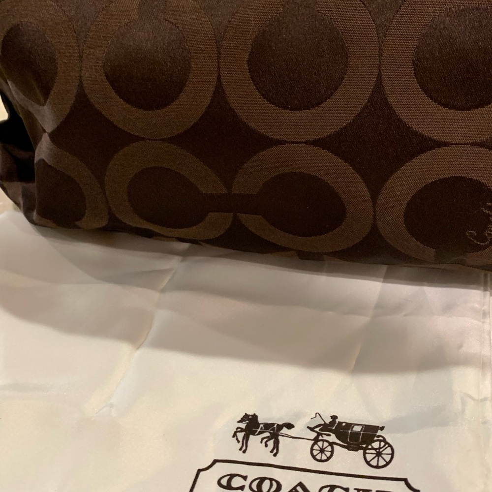 Coach Brown Signature Shoulder Bag - Picture 12 of 16